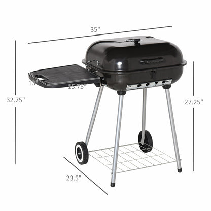 Outsunny Classic 22-Inch Charcoal Grill for Patio with Tray