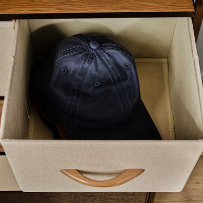 HOMCOM 5-Drawer Fabric Dresser Tower, 4-Tier Storage Organizer with Steel Frame for Hallway, Bedroom, and Closet, Maple Wood