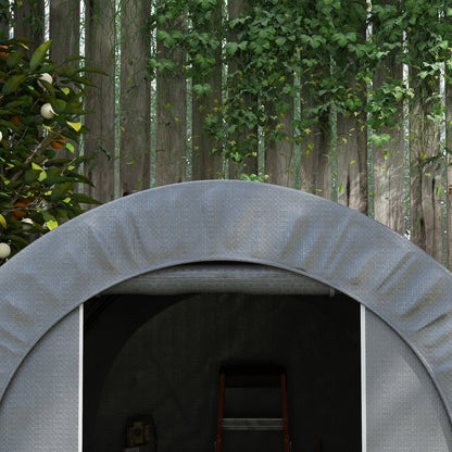 Outsunny Galvanized Steel 6x8 Shed for Backyard, Waterproof