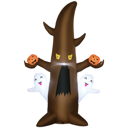 Outsunny Halloween Ghost Tree Inflatable for Yard, LED 5ft