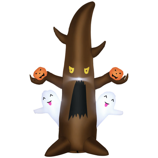 Outsunny Halloween Ghost Tree Inflatable for Yard, LED 5ft