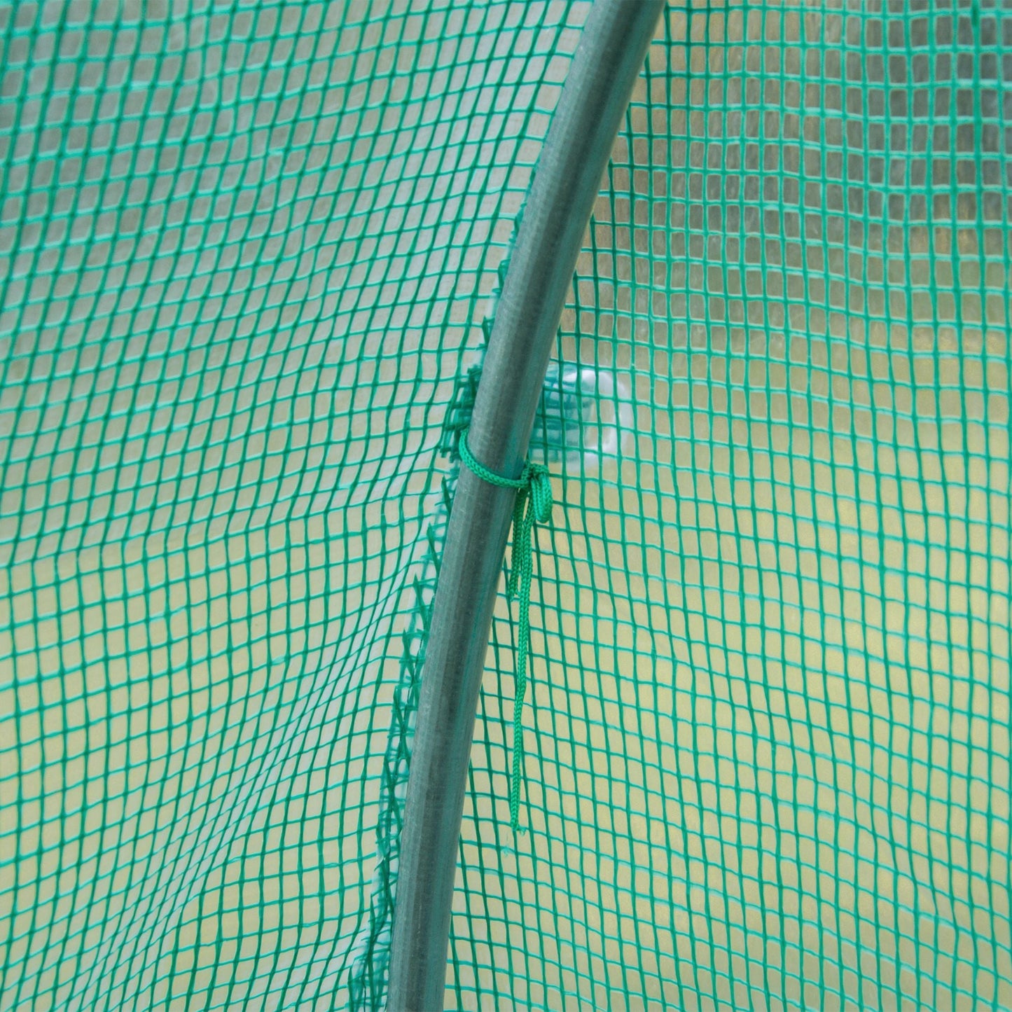 Outsunny 9.8' x 6.6' x 6.6' Plastic Greenhouse Cover Replacement, Heavy Duty Waterproof Tarp for Hoop House, Sheeting with 6 Windows, Door & Reinforcement Grid, Green