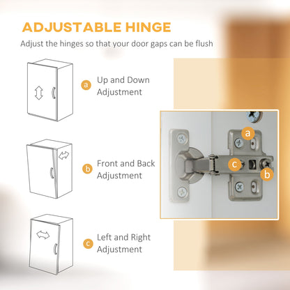 HOMCOM White Pantry Hutch for Coffee Bar, Adjustable Shelves