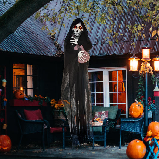 HOMCOM Guitarist Grim Reaper Outdoor Animated Halloween Prop