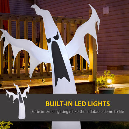HOMCOM 6-Ft LED-Lit Halloween Ghost Inflatable for Yard
