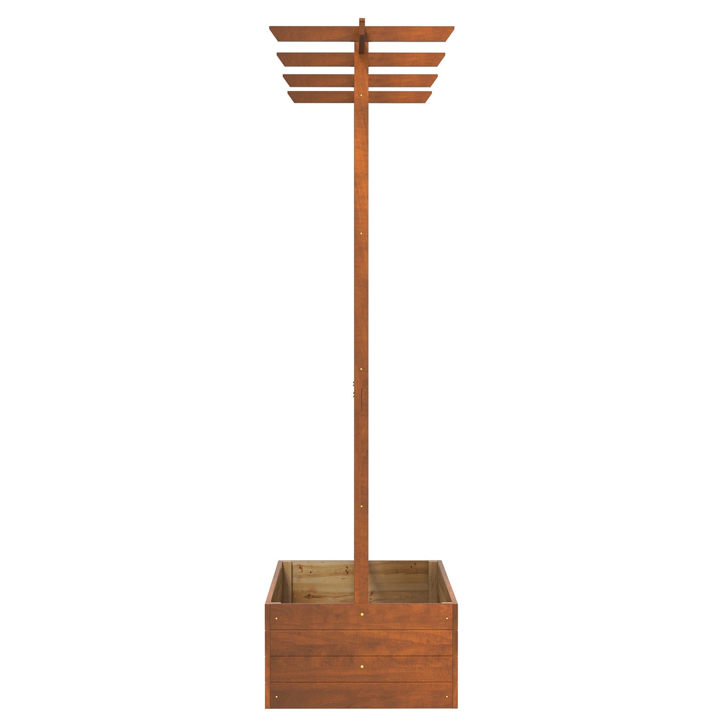 Outsunny Wooden Trellis Planter for Patio, Climbing Support