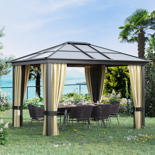 Outsunny Hardtop Gazebo for Patio with Polycarbonate Roof