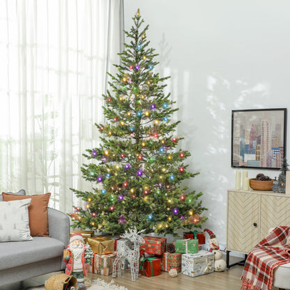 HOMCOM 9 Ft Pre-Lit LED Sparse Cedar Christmas Tree for Home