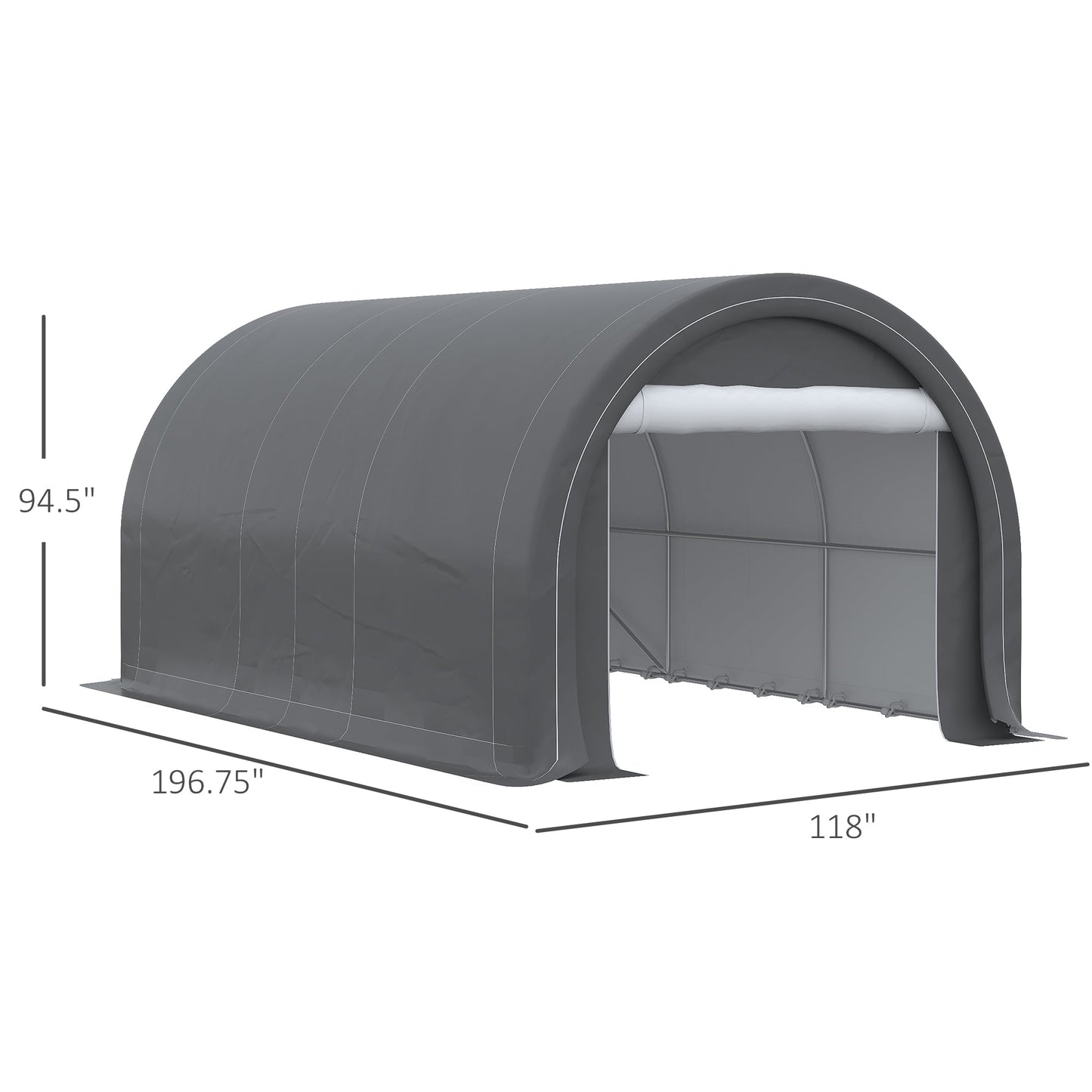 Outsunny Heavy-Duty 10x16 Carport for Driveway, UV Canopy