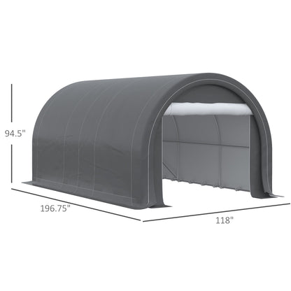 Outsunny Heavy-Duty 10x16 Carport for Driveway, UV Canopy