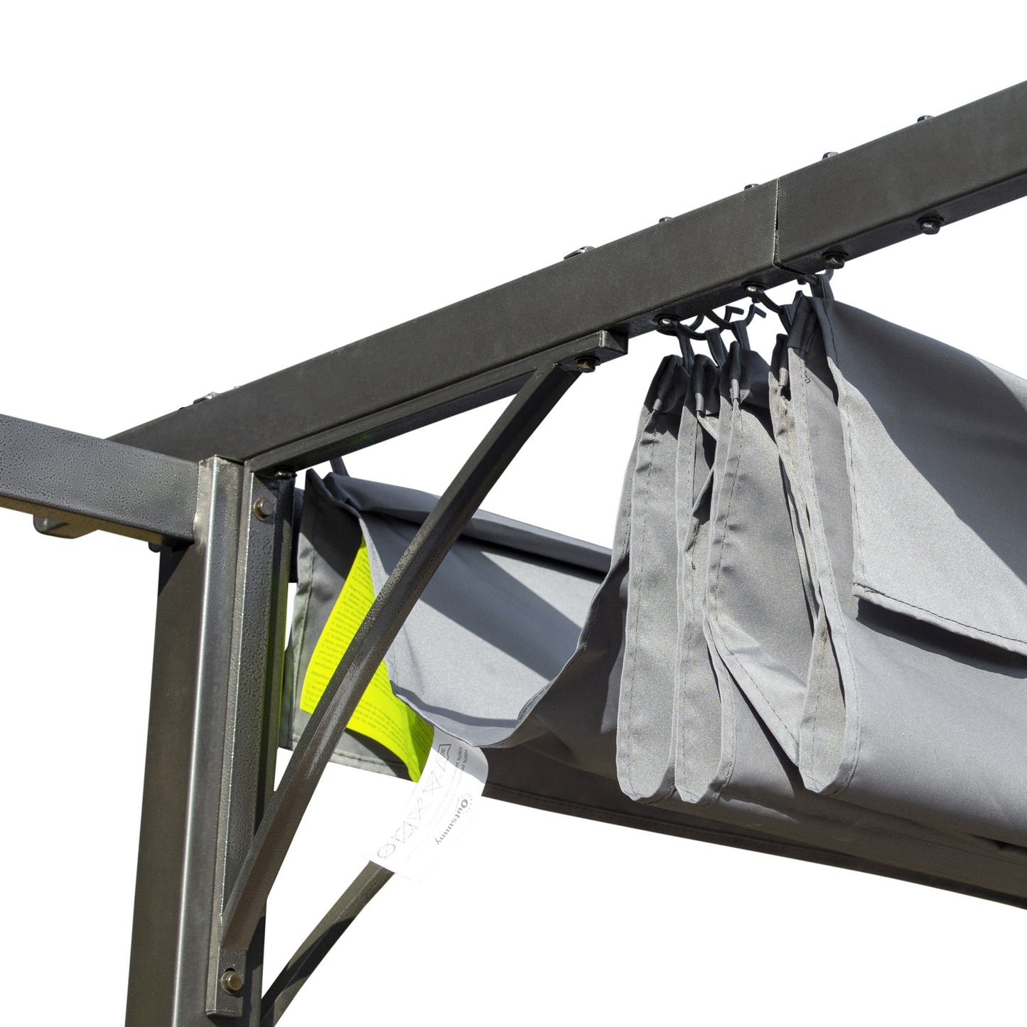 Outsunny 10x10 Metal Pergola for Patio, Retractable Shade