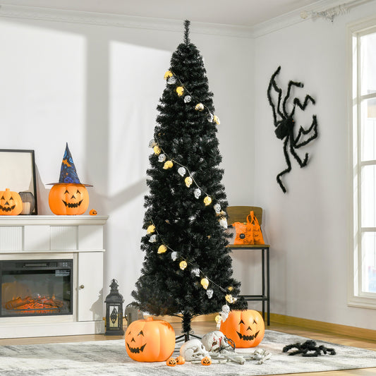 HOMCOM Slim Black Pencil Christmas Tree for Home, 7 ft