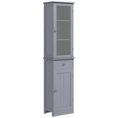 Modern kleankin Tall Narrow Bathroom Cabinet for Small Baths