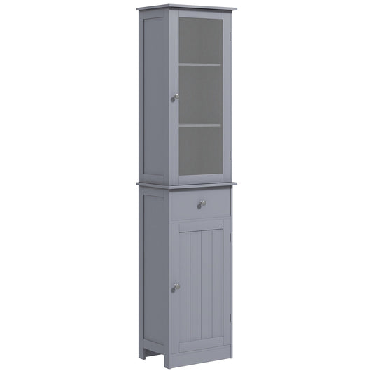 Modern kleankin Tall Narrow Bathroom Cabinet for Small Baths
