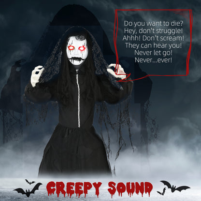 HOMCOM Zombie Bride Yard Animatronic, Sound & Light-Up Eyes