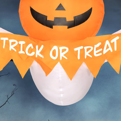 Outsunny Halloween Light-Up Inflatable Ghost, Indoor/Outdoor