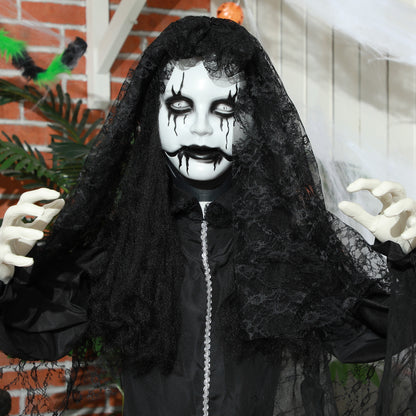 HOMCOM Zombie Bride Yard Animatronic, Sound & Light-Up Eyes