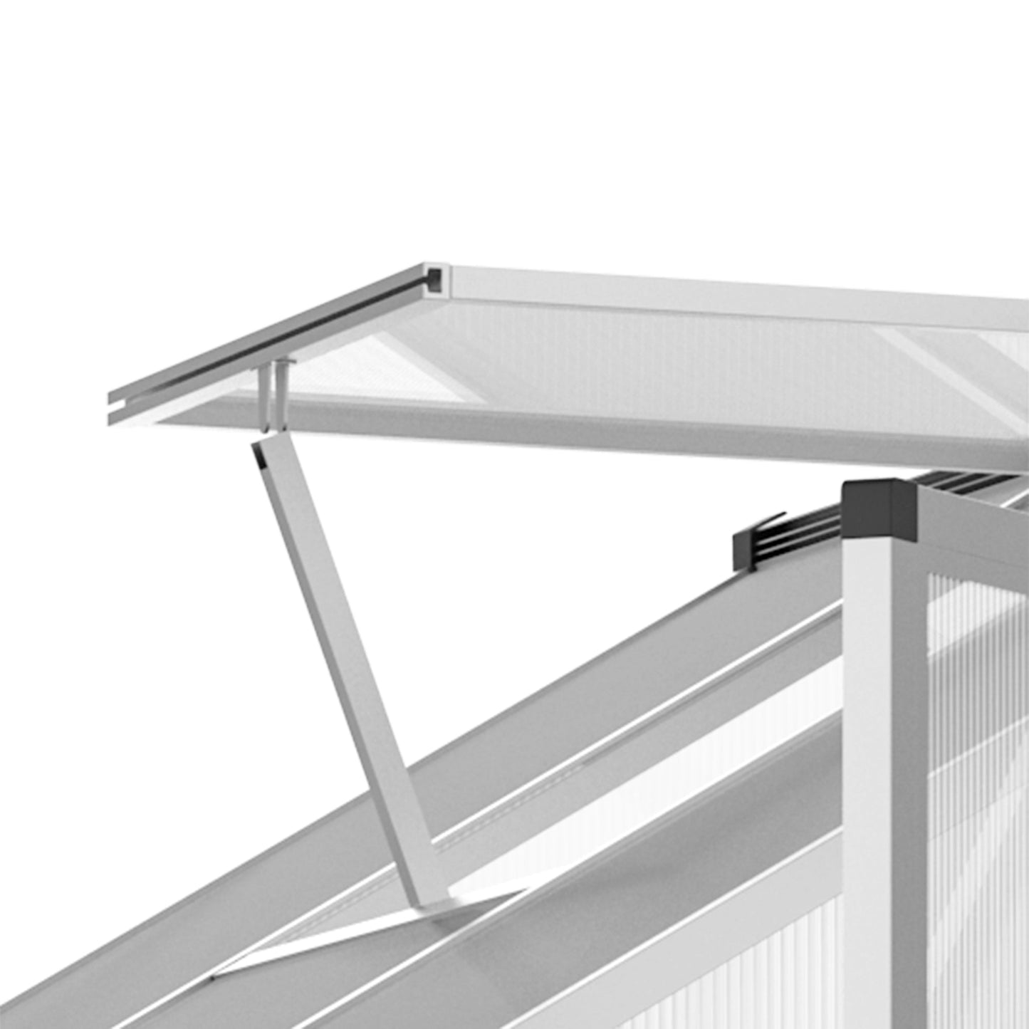 Outsunny Sturdy 8x6 Walk-In Garden Greenhouse, Vent & Gutter