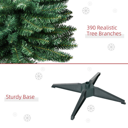 HOMCOM Slim Pencil Christmas Tree for Small Spaces, 390 Tips