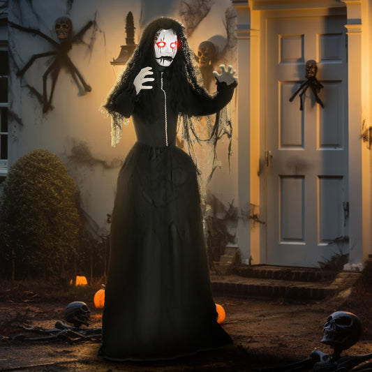 HOMCOM Zombie Bride Yard Animatronic, Sound & Light-Up Eyes