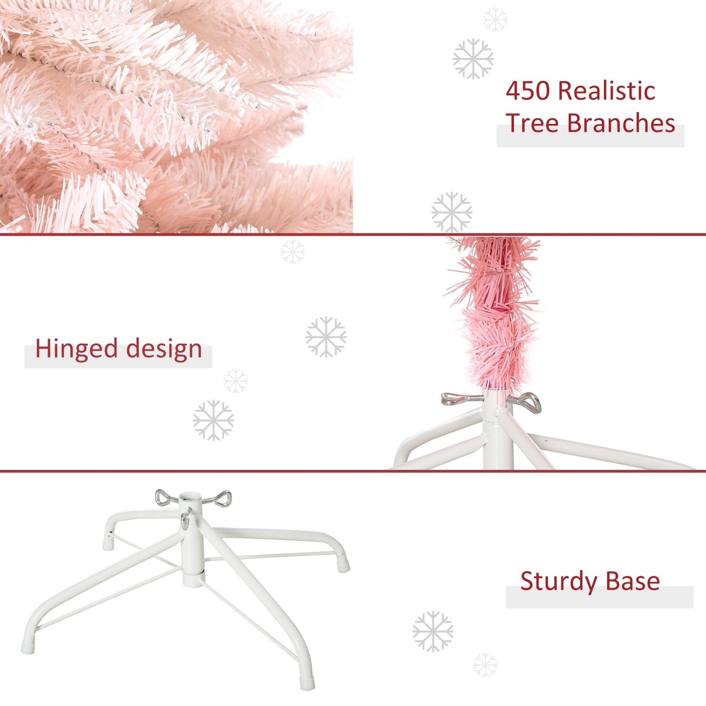 HOMCOM 5 Ft Unlit Artificial Spruce Christmas Tree