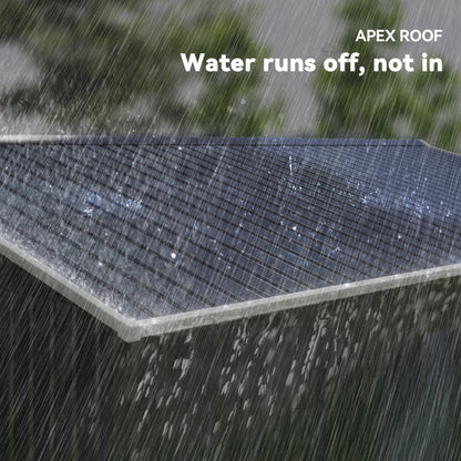 Outsunny Metal Backyard Shed with Lockable Doors & Vents