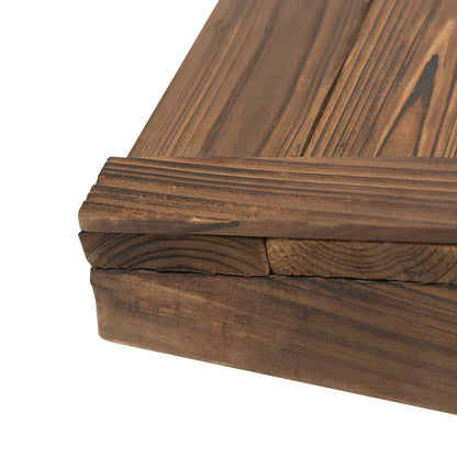 Outsunny 3.3 ft Arched Garden Bridge over Ponds, Solid Fir