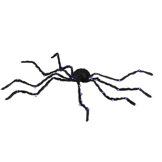 HOMCOM Oversized Halloween Spider, Outdoor LED Bendable Legs