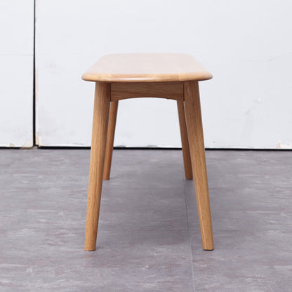 Natural Solid Oak Dining Bench for Dining Room
