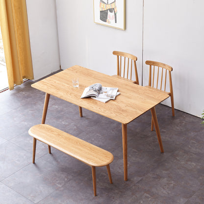 Natural Solid Oak Dining Bench for Dining Room