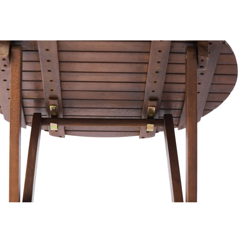 Natural Acacia 3-Pc Bistro Set for Patio & Balcony, Folding