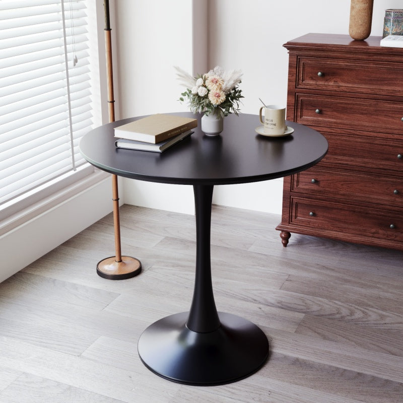 Mid-Century Round Tulip Dining Table for 2-4, Pedestal Base