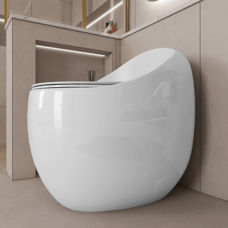 Modern Egg-Shape Bathroom Toilet, Water-Saving 1.28 GPF
