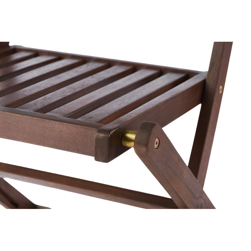 Natural Acacia 3-Pc Bistro Set for Patio & Balcony, Folding