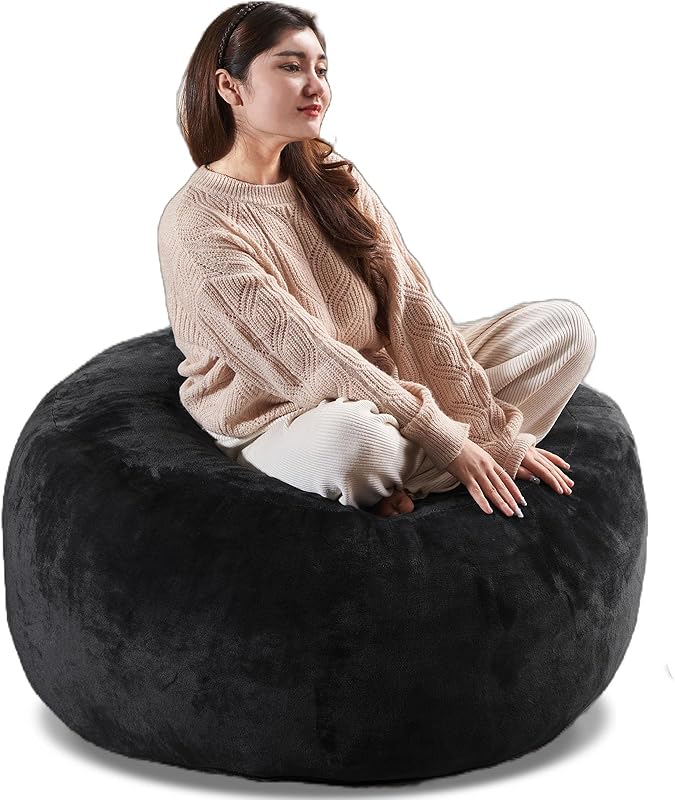 Oversized Bean Bag Chairs for Adults,Giant Bean Bag with Stuffing,Memory Sponge Sofa,Easy to Clean Soft Flannel Fabric, Suitable for Lounge Chairs in Living Room and Bedroom