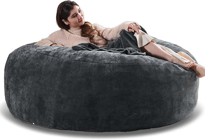 Oversized Bean Bag Chairs for Adults,Giant Bean Bag with Stuffing,Memory Sponge Sofa,Easy to Clean Soft Flannel Fabric, Suitable for Lounge Chairs in Living Room and Bedroom