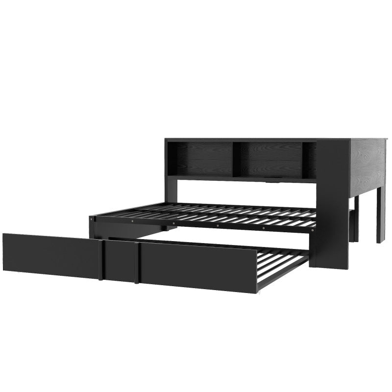 Modern Metal Daybed w/ Trundle, Guest Room Storage & USB