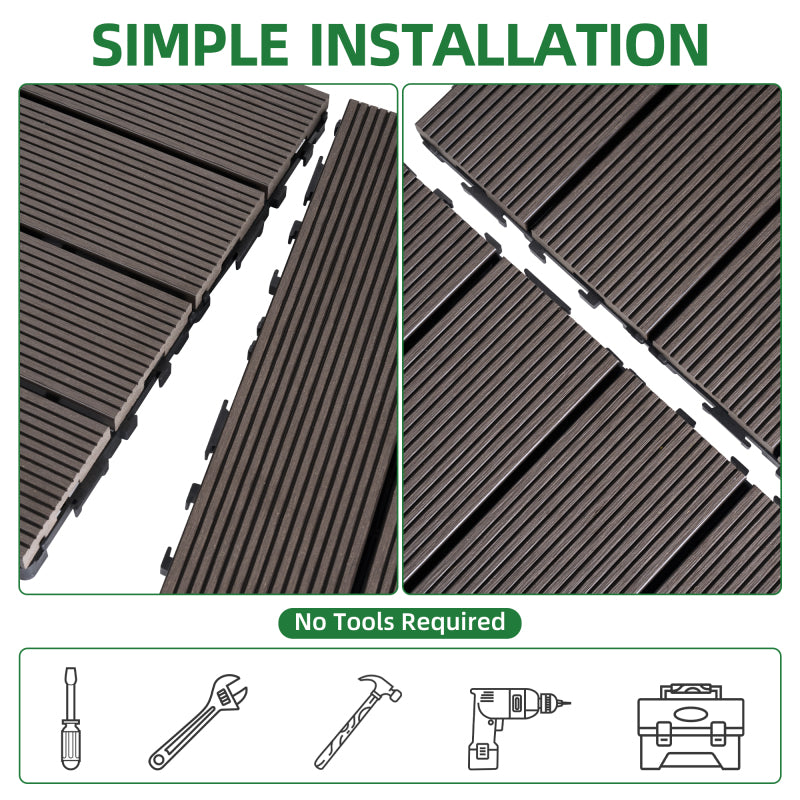 Modern Interlocking Deck Tiles, Patio & Balcony, Waterproof