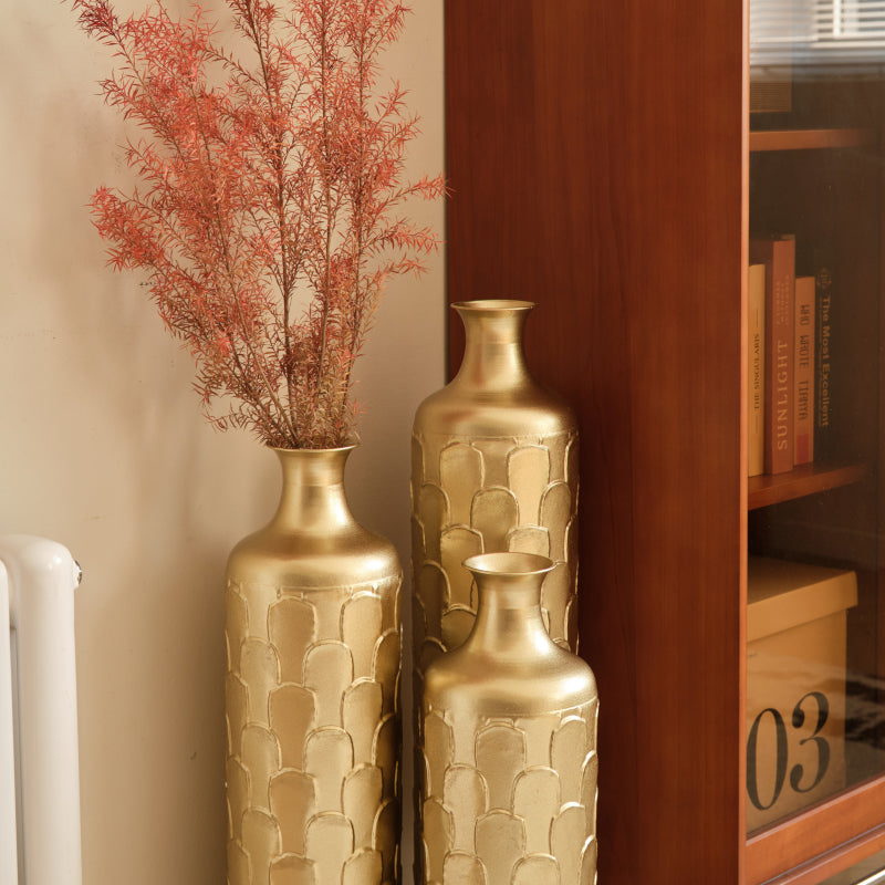 Modern White Floor Vases Set of 3 for Entryway — Tall Accent