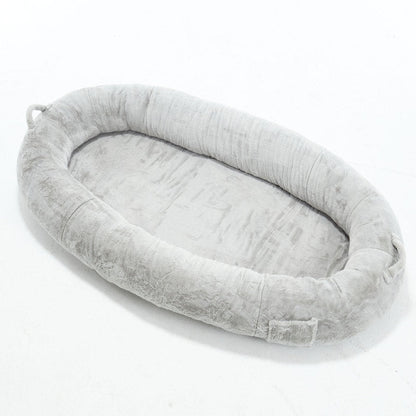 Human Dog Bed for Adult, Giant Extra Large Memory Foam Human Size Pet Bed for People, Fluffy Plush Dog Bed for Human with Storage Pocket  Cover Portable Handle Non-Slip Bottom