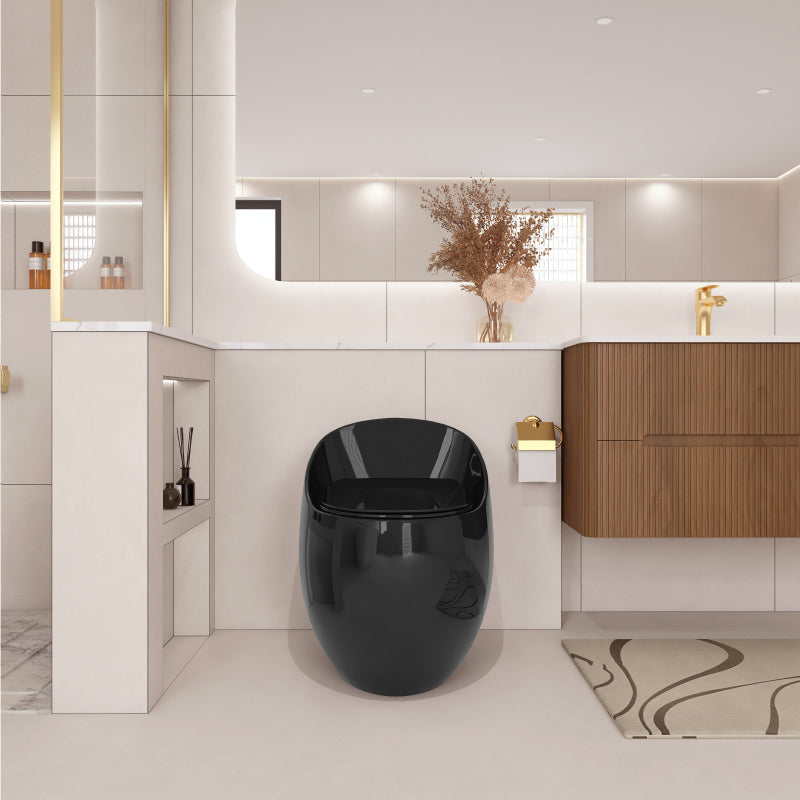 Modern Egg-Shape Bathroom Toilet, Water-Saving 1.28 GPF
