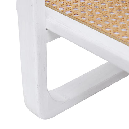 Modern White Coffee Table for Living Room, Glass Top, 2-Tier