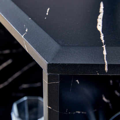 Modern Hexagon Coffee Table for Living Room, Extra Storage