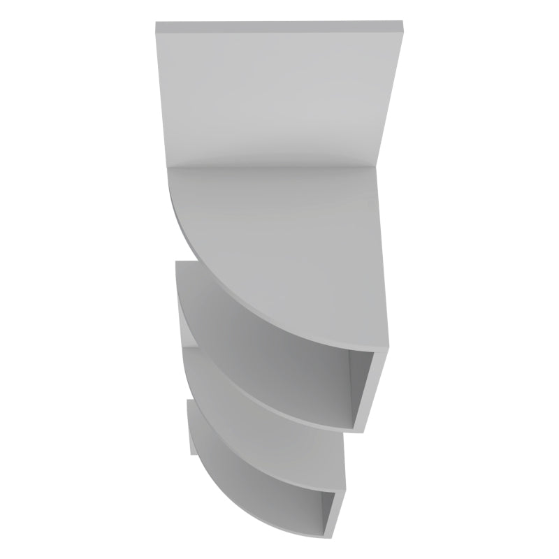 Rosebud Modern Corner Floating Shelf, Living Room 4-Tier