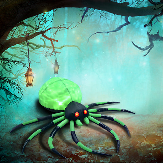 HOMCOM Halloween Inflatable Crawling Spider for Yard, 6' LED