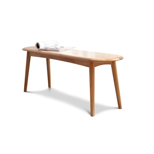 Natural Solid Oak Dining Bench for Dining Room
