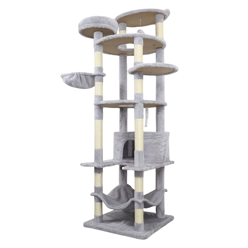 gray cat tree
