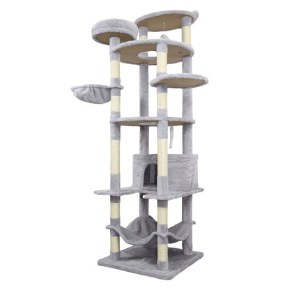 gray cat tree