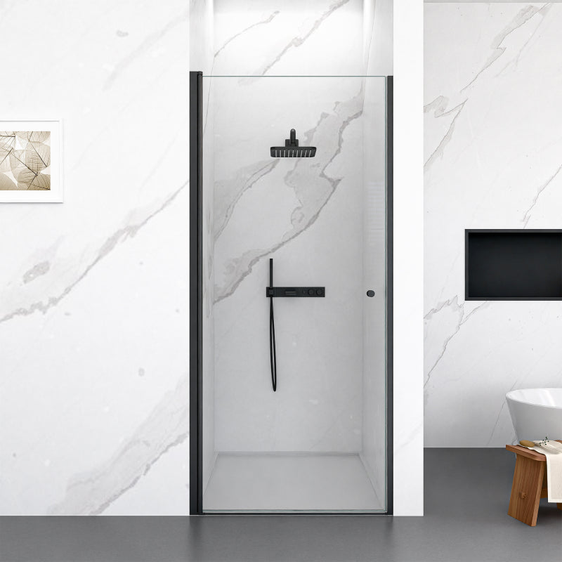 Semi-Frameless Chrome Pivot Shower Door for Bath 1/4" Glass