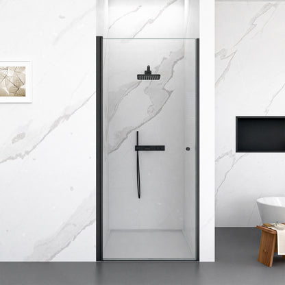 Semi-Frameless Chrome Pivot Shower Door for Bath 1/4" Glass